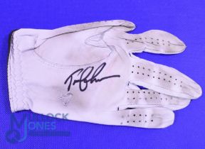 Tom Lehman (1996 Open Golf Champion) players worn signed golf glove - Footjoy leather glove signed