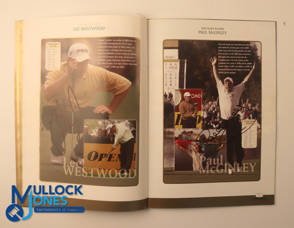 Autographs - multi-signed selection of Scottish Open Loch Lomond Golf Programmes (7): features - Bild 3 aus 4