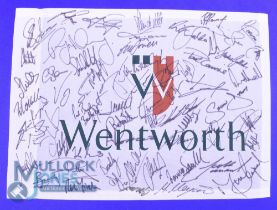 2008 BMW PGA Championship profusely signed Wentworth Golf Club pin flag - signed by 54# players