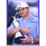 1999 Paul Lawrie Open Golf Champion signed coloured press photographs - played at Carnoustie with