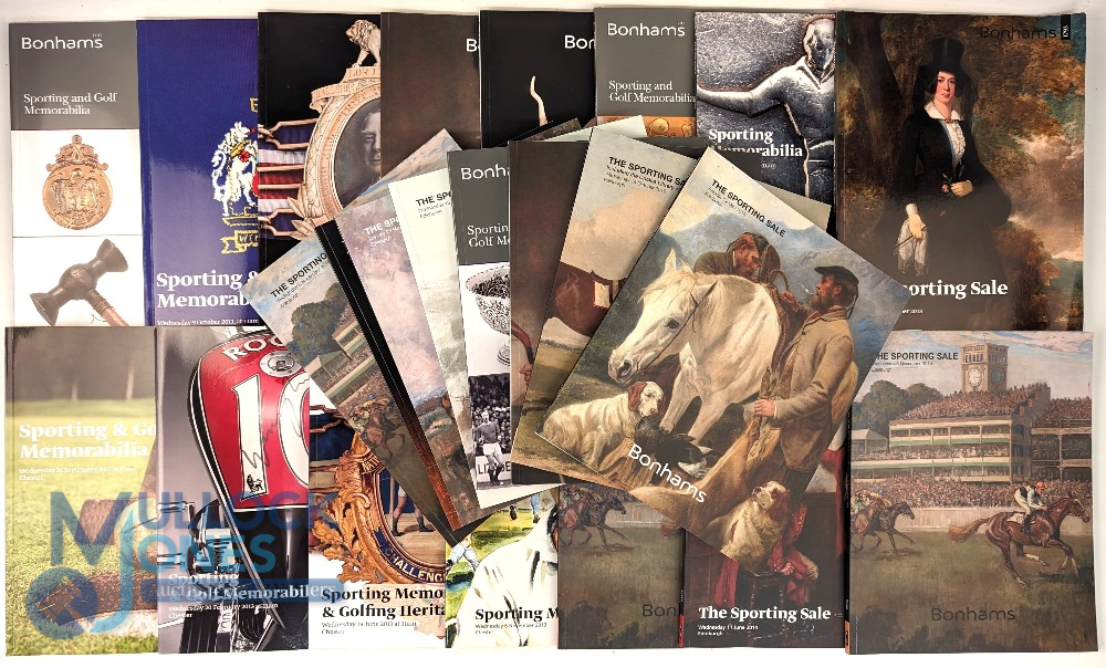 2010-2019 Bonham Sporting & Golf Auction catalogues: a good clean collection of colour illustrated