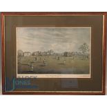 Cricket Print. Lord's Cricket Ground 1830 from a lithograph by C Atkinson f & g 56 x 44cm