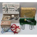 3x Golf Training Practice Sets: an early Halley's parachute golf ball, Fordham auto tee and a Biffit