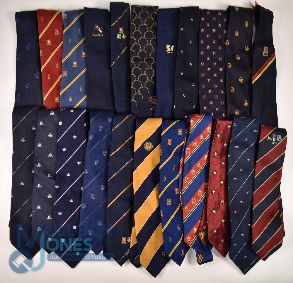 Cricket Ties - consisting of various Clubs and Events to include Essex CCC, 1000 Liverpool