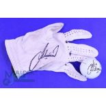 Lee Westwood (Former World Number 1) players signed worn golf glove and golf ball to include Foot