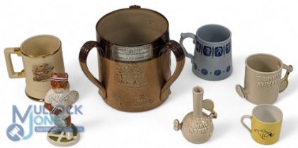 Tennis - Mixed Selection of Ceramics. To include 3 handled Doulton Lambeth 1897 Trophy for Men's