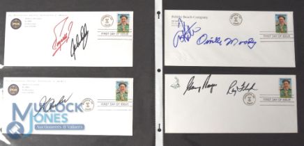 Golf Autographs - Signed First Day Covers features 9x signatures including Phil Mickelson, John