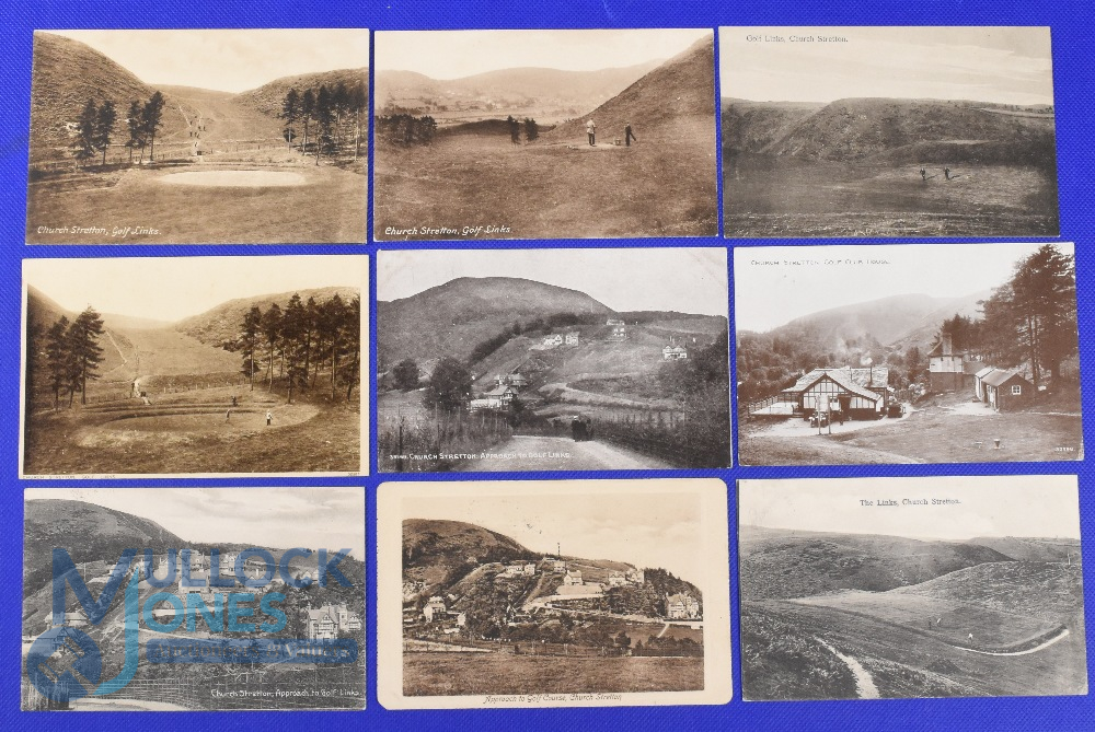 Interesting early collection of 'Church Stretton Golf Links - 1000 ft sea level' b&w golfing