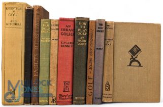 10 Period Golf Books: a good selection with noted examples of - Golf Faults Illustrated G W Beldam