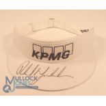 Phil Mickelson signed Autographed KPMG White Visor. Made by Callaway, appears unused