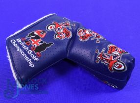 Scarce 2009 Scotty Cameron "British Golf Championship" leather embroidered putter head cover - still