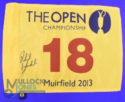 2013 Open Golf Championship No.18 hole pin flag signed by the winner Phil Mickelson - played at