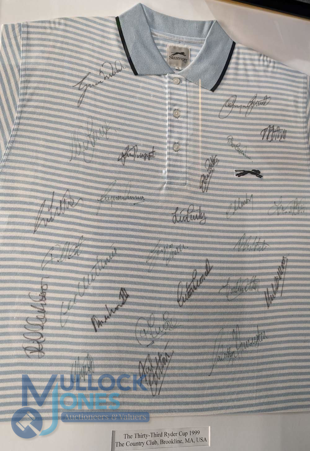 Golf Autographs - multi-signed 1999 Ryder Cup Golf framed T-Shirt - featuring the European and - Image 3 of 3