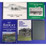 Collection of Scottish Golf Club Histories - 3x signed (5) to incl Pat Ward Thomas signed 'The Royal