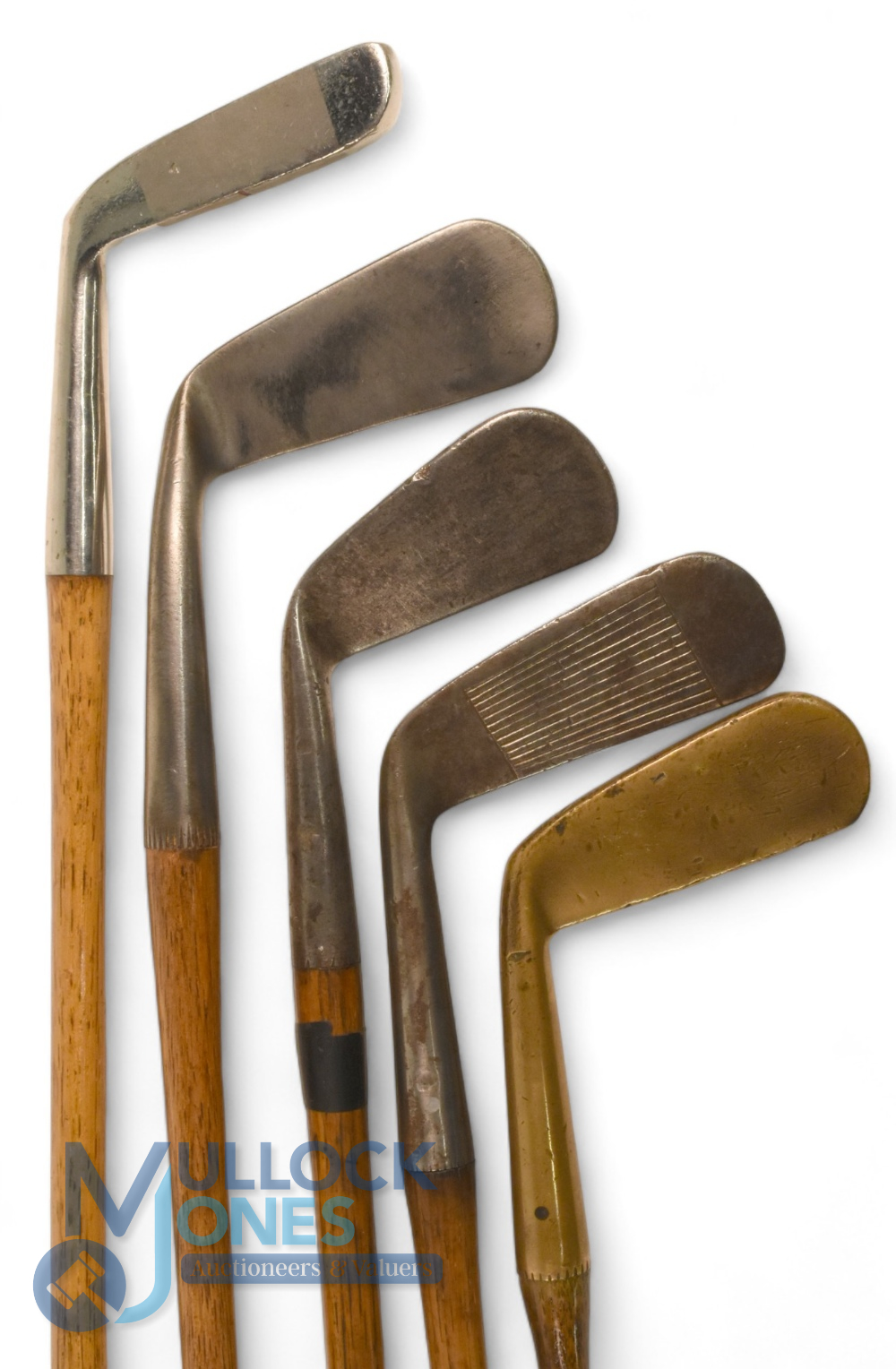 Interesting collection of various clubs (6) to incl Tom Stewart driving mashie t/w 5x putters - Image 2 of 3