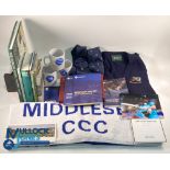 Middlesex County Cricket Collection, with 3 mugs, a large beach towel, a Wolsey 44/54 Middlesex