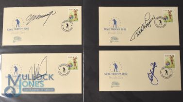 Golf Autographs - Signed First Day Covers features 8x signatures including Colin Montgomerie, Seve