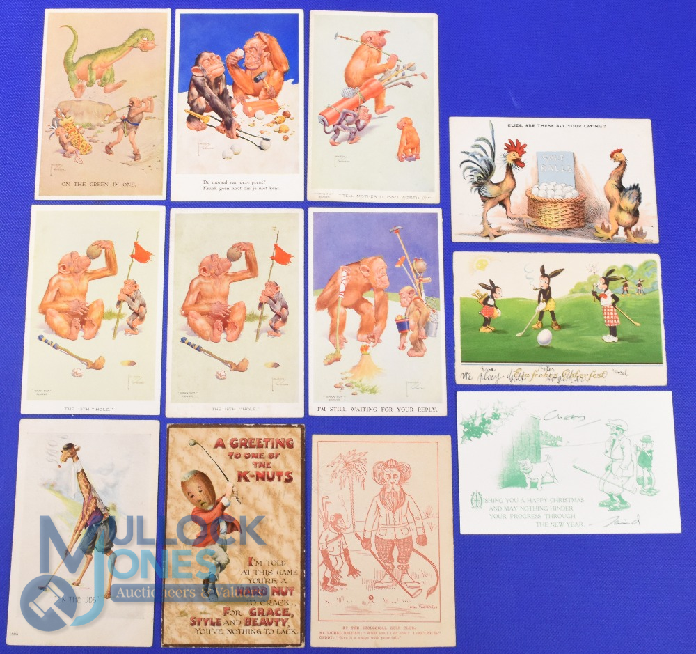 Interesting collection of various early British and American Humorous Animal Character coloured