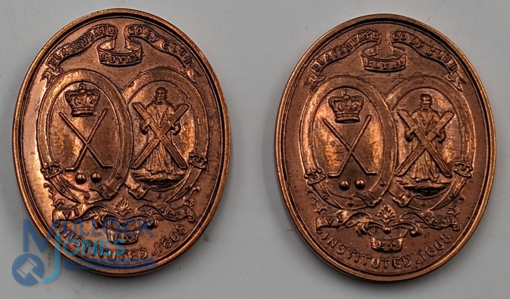 Pair of Copper Blackheath Royal Golf Club Medals, believed to be test impressions of the silver - Image 2 of 2