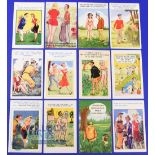 Variety of Seaside Saucy coloured golfing postcards c1960/70s (12) to include Bamforth & Co Comic