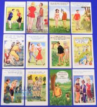 Variety of Seaside Saucy coloured golfing postcards c1960/70s (12) to include Bamforth & Co Comic