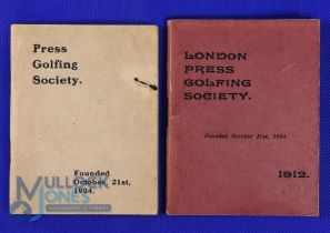 2x Early 20thc Golfing Society Rules Books - for the (London) Press Golfing Society Rules and