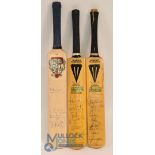 Miniature Signed Cricket Bats. Test Series for the seasons 1986 India, 1990 New Zealand, 1990