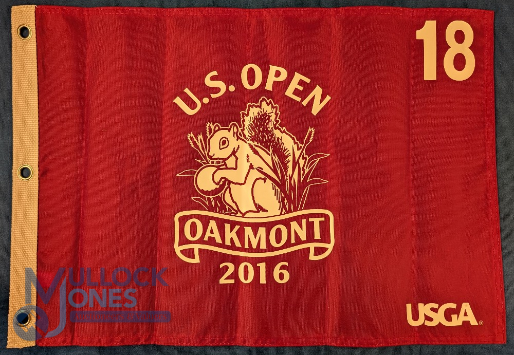 2016 US Open Golf 18th Hole Flag Oakmount USGA, unsigned