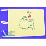 2012 US Masters embroidered golf pin flag signed by the winner Bubba Watson - his first of 2 Masters