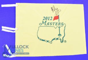 2012 US Masters embroidered golf pin flag signed by the winner Bubba Watson - his first of 2 Masters