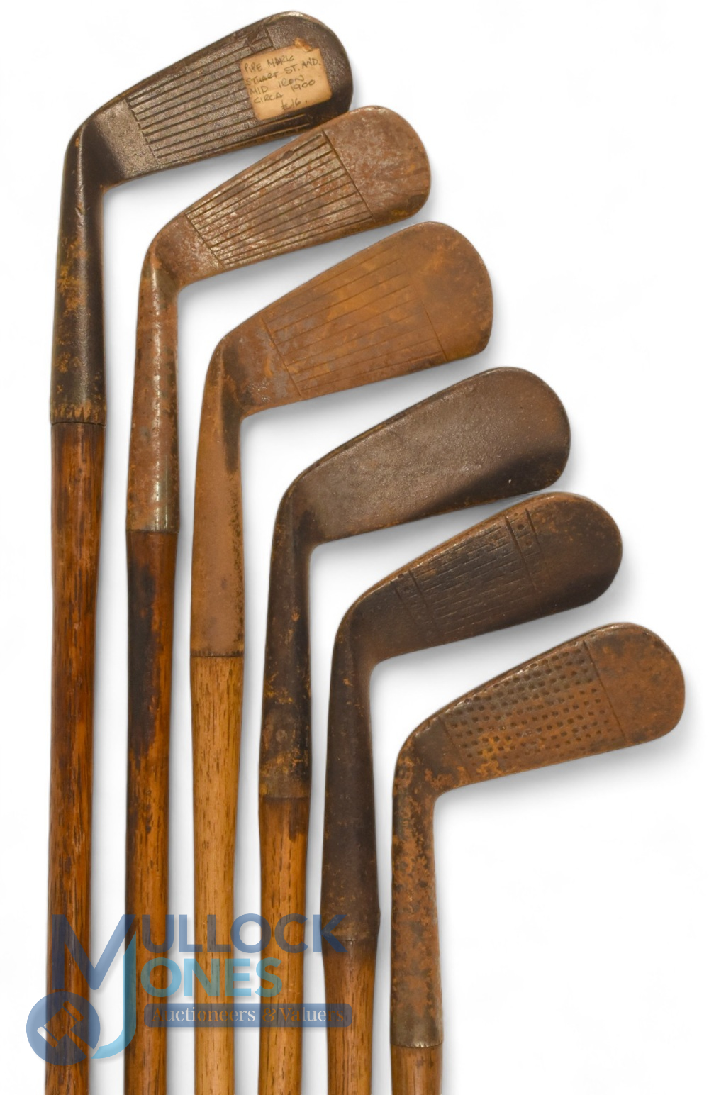 6x Assorted irons features 4x Tom Stewart irons 2x jiggers, lofting iron and mashie, t/w another - Image 2 of 2