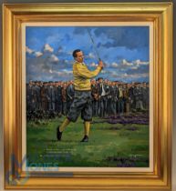 Craig Campbell Golf Artist: Cotton's Approach to the 7th Hole at Carnoustie in the 1937 Open: a fine