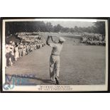 The Famous "Ben Hogan No.1 Iron Shot" black and white Photograph Picture - to Win the 1950 US Open