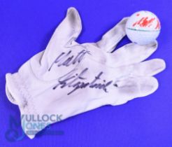 Matthew Fitzpatrick (US Open and US Amateur Champion) players signed worn golf glove and golf ball