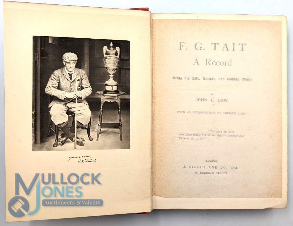 Low, J L and F G Tait - A Record, Being His Life, Letters, and Golfing Diary 1st ed in the - Image 2 of 2