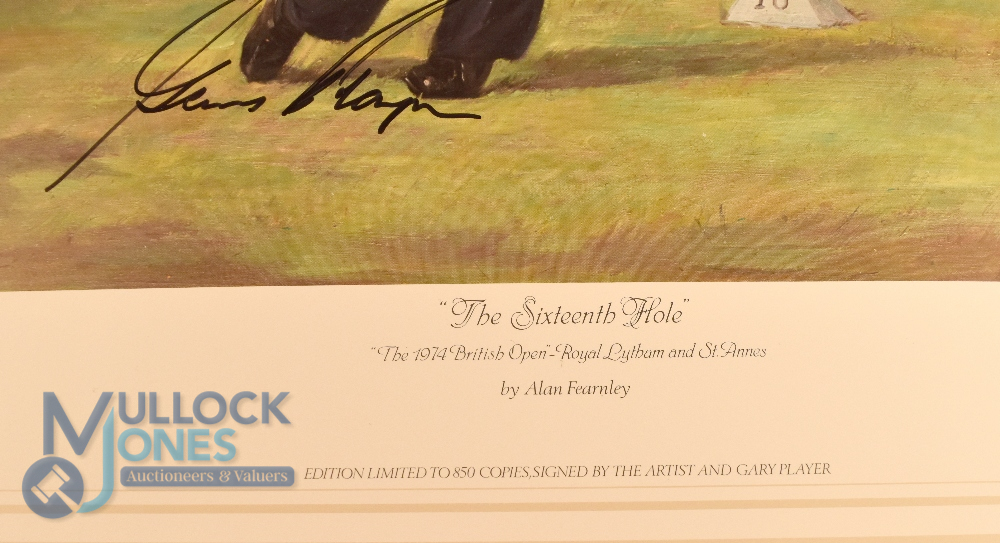 Autograph - Gary Player signed limited edition (159/850) Alan Fearnley print of the 'The Sixteenth - Image 3 of 3