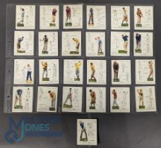 John Player Cigarette Cards: Golf 1939, complete set of 25 large format cards