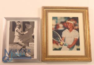 Tennis - Two Chris Evert and Martina Navratilova Autographed Photographs. Christine Marie Evert (