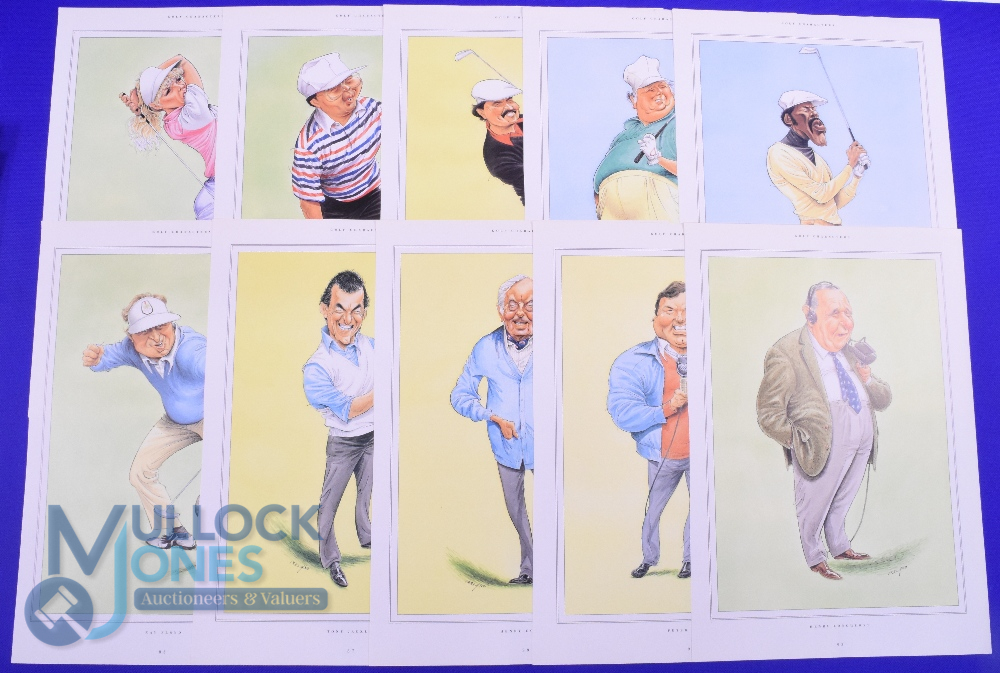 Collection of 23x John Ireland Individual "Golf Characters" caricature colour prints to include - Image 2 of 2