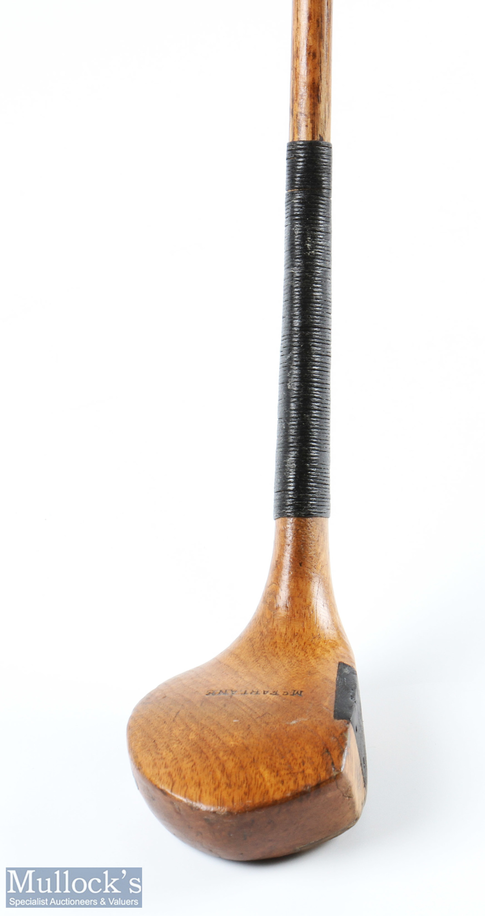 Fine (William) McFarlane Fereneze Golf Club Scare Neck Golden Persimmon Driver c1907 - with - Image 2 of 4