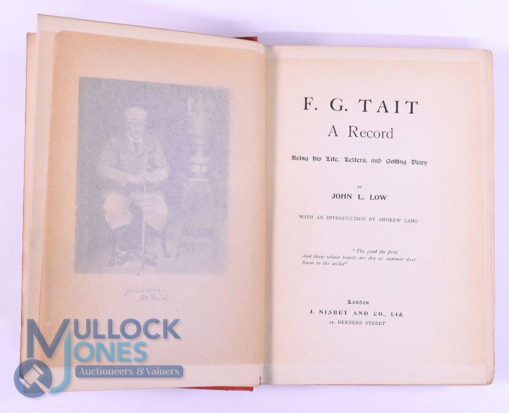 F G Tait - A Record Being his Life, Letters, and Golfing Diary. London: J Nisbet & Co., 1901 [ - Image 3 of 3