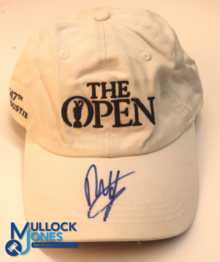 Autograph - signed Francesco Molinari (Winner) 2018 Open Golf Carnoustie Cap - signed to the peak in - Image 2 of 2