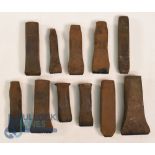 Collection of Golf Clubmakers and Retailers Cast Iron Club Head and Shaft Stamps (11) to incl