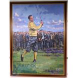 Craig Campbell Golf Prints of Old Tom Morris at St Andrews and Cotton's Approach to the 7th Hole