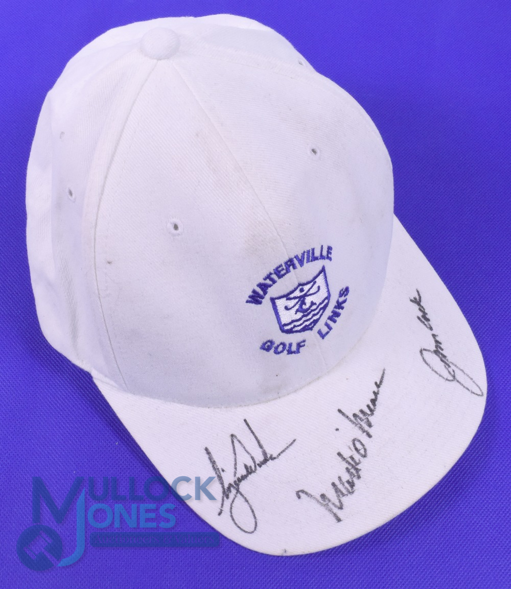 Golf Autographs - Tiger Woods, Mark O' Meara and John Cook Signed Waterville Golf Links Baseball Cap