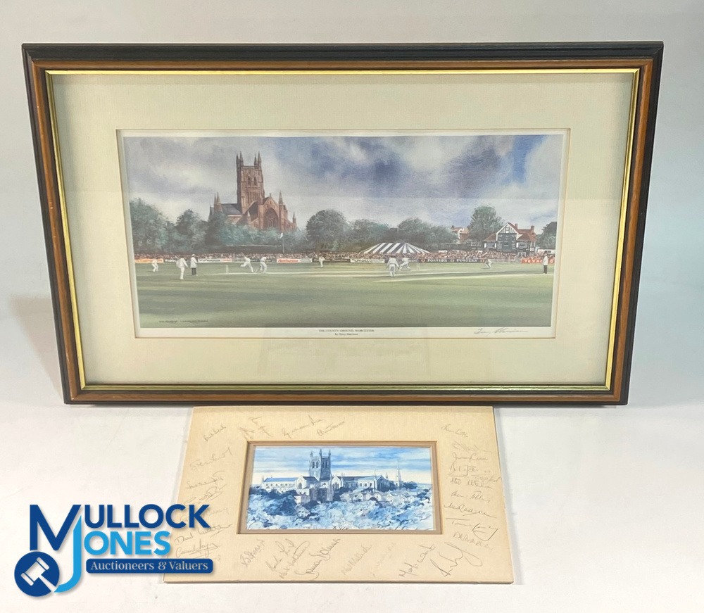 T W Graveney English Cricketer: signed ltd ed Artist Proof Portrait by Denise Dean No.24/100 - - Image 4 of 6