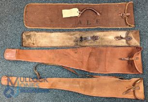 Vintage Gun / Rifle Cases. Brown canvas examples, 2 made by Brady Halesowen (4)