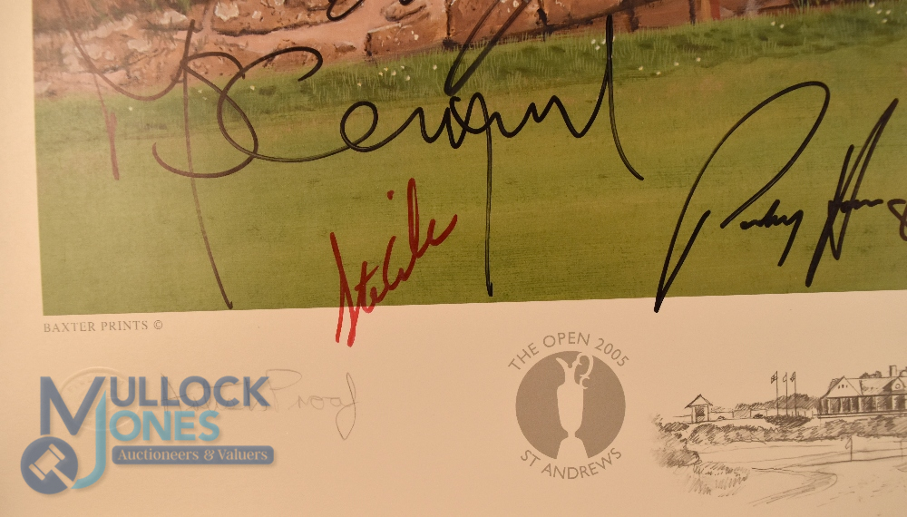 Autographs - Graeme W Baxter print of the 2005 Open Golf Championship 18th hole at St Andrews artist - Bild 2 aus 3