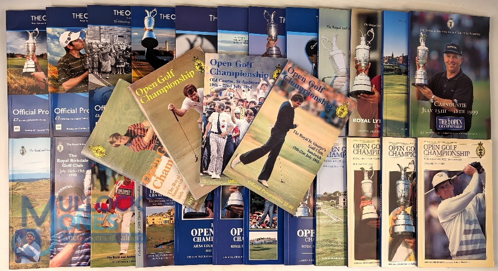 1981-2012 The Open Golf Championship Programmes: a collection starting with a 1981 programme, then a