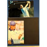 2 Golf signed colour Photographs of Severiano Ballesteros and Padraig Harrington - both well